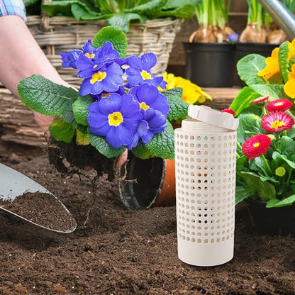 PVC Insect Composting Bin With Screw Lid For Garden Kitchen Waste Processing Outdoor Raised Bed Plant Container Decompose Filter System Educational Tool White 12x6x6 Inches(1pcs)