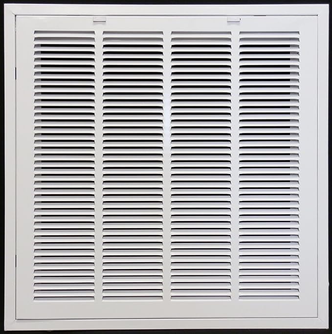 HVAC Premium 24 x 26 Duct Opening Steel Return Air Filter Grille, for 1-inch Filter, Removable Door, Flat Stamped HVAC Vent Cover Grille, Outer Dimensions 26.5 x 28.5