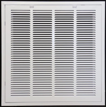 HVAC Premium 24 x 26 Duct Opening Steel Return Air Filter Grille, for 1-inch Filter, Removable Door, Flat Stamped HVAC Vent Cover Grille, Outer Dimensions 26.5 x 28.5