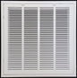 HVAC Premium 24 x 26 Duct Opening Steel Return Air Filter Grille, for 1-inch Filter, Removable Door, Flat Stamped HVAC Vent Cover Grille, Outer Dimensions 26.5 x 28.5