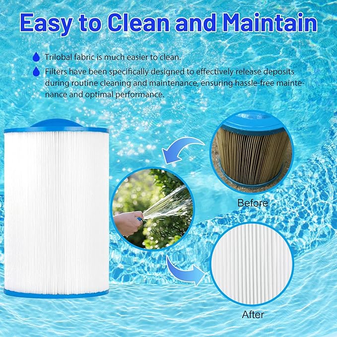 HANXER® C-7350 Spa Filter Cartridge Compatible with Caldera 50, PLFC-7350, 1019401, 73532, PCD50N, FC-3963, 75017 Hot Tub Filter, 50 sq.ft, 1 Pack
