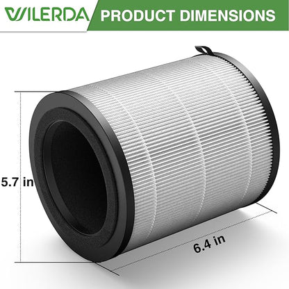JF100 Replacement Filter, 3-in-1 Pre-Filter, HEPA and Activated Carbon Filtration System, 3 Pack
