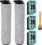 3831 Crosswave Roller Brush Filter Replacement for Bissell Crosswave 3831/HF2/3845N/3847/3848 Wet Dry Vaccum Cleaner Accessory, 2 Roller Brush,3 HEPA Filter Crosswave Replacement Parts Accessories