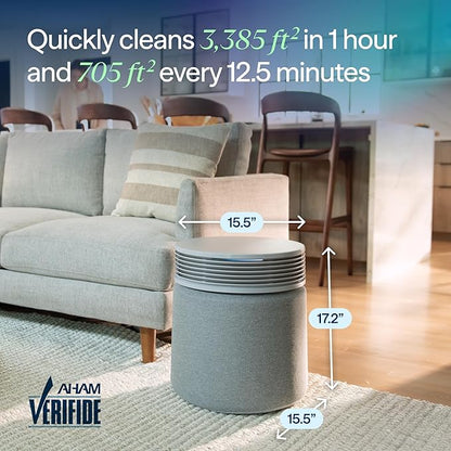 BLUEAIR Air Purifier for Large Rooms & Home - Odor Eliminating Cleans up to 3385 ft², HEPASilent, Smart WiFi, Auto Mode, Doubles as Table, Removes Dust, Smoke, Pet Hair, AHAM Verified, Blue Signature