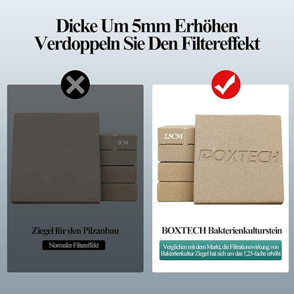 boxtech Aquarium Filter Media Bio Ceramic Brick Bio Filter Media for Salt Fresh Water Aquarium Canister Filter Pond, High Flow Rate Support Biological Filtration