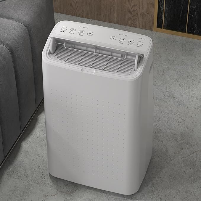 Portable Air Conditioner 15000 BTU ，Air Conditioner for Rooms Up to 850 Sq.Ft – AC With Sleep Mode, Dehumidifier, Fan, Remote Control & 24H Timer, for Bedrooms Living Room, Dining Room, White