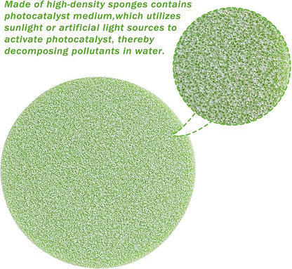 Poweka Phosphate Reducer Filter Pads, Compatible with Fluval FX4/FX5/FX6, 6 Count, Green, Aquarium Filter Accessories