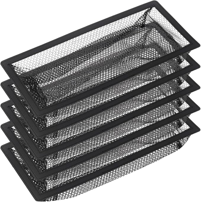 Floor Register Cover Trap, Floor Air Vent Cover Screen for Home Air Vent Filters 5-Pack Floor Vent Mesh Filters Net Trap… (4 x 10 Inch)