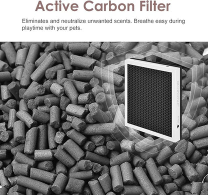 770 HEPA & Activated Carbon Filter Compatible with AlorAir PureAiro HEPA Max/Pro 770 870 970 Air Scrubber, 2-in-1 Replacement 14.3x13.5x1.97, 3-Pack