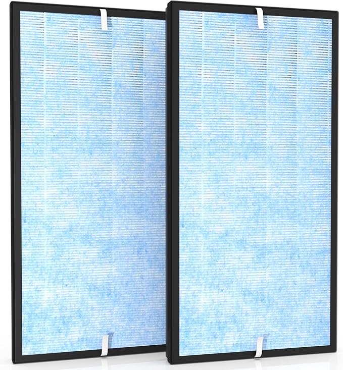 2 Pcs Air Purifier Filter Set, Fit for Gocheer GH-Monster & CLEANFORCE MEGA1000 & MOUNTO, Extra Large, 3-IN-1 Filter