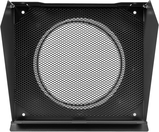 Vent Systems 6" Inch Exhaust Vent Cover with Rubber Gasket - Graphite Black Galvanized Steel - Robust Weatherproof Outdoor Air Exhaust Box - Duct or Surface Mounting - Rain and Snow Protection