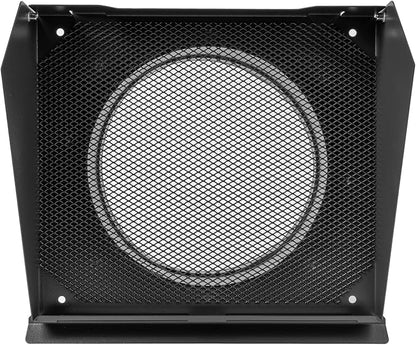 Vent Systems 6" Inch Exhaust Vent Cover with Rubber Gasket - Graphite Black Galvanized Steel - Robust Weatherproof Outdoor Air Exhaust Box - Duct or Surface Mounting - Rain and Snow Protection
