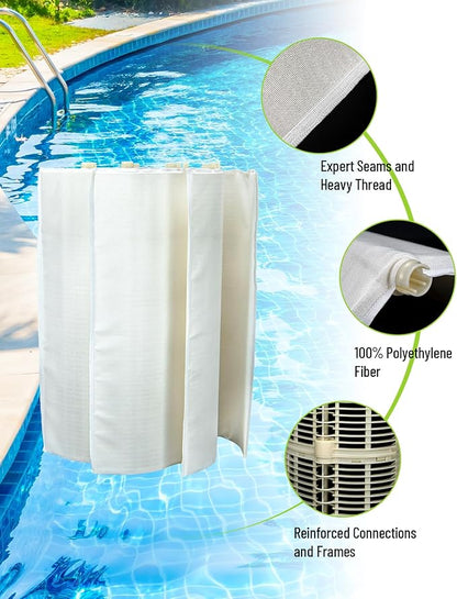 DE Grid 60 sq. ft. Swimming Pool Filter Set Replacement for Unicel FS-2005, Filbur FC-9550 Pleatco PFS3060, DGS-1130, 11’’W x 30’’L