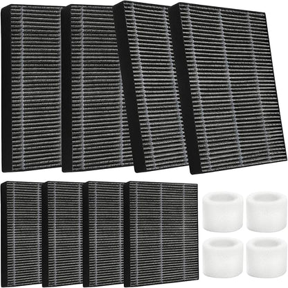 DerBlue 8pcs Wick Replacement Filter and 4pcs Top Fill Humidifier Replacement Filters Compatible with LEVOIT Superior 6000S Smart Evaporative Humidifier