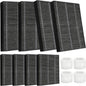 DerBlue 8pcs Wick Replacement Filter and 4pcs Top Fill Humidifier Replacement Filters Compatible with LEVOIT Superior 6000S Smart Evaporative Humidifier