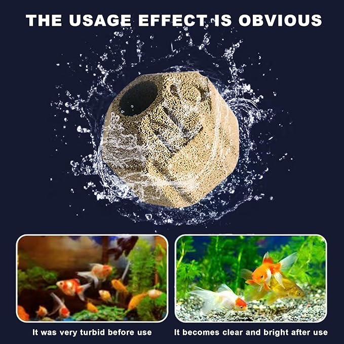 Fish Tank Bio Media - 1000g, 2.2lb Bio Balls for Aquarium Filter & Pond | Biological Filter Media for Freshwater | Nitrogen Removing Bio Spheres | Aquarium Ceramic Media,with Filter Media Bag