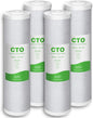 SimPure Whole House Water Filter Cartridges 5 Micron 20" x 4.5" CTO Activated Carbon Block, For DB20P, FC25B, CTO20BB, WHB20, 4 Pack