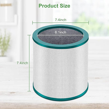 TP01 TP02 Replacement Filter 4 Pack Compatible with Dyson Pure Cool Link TP01, TP02, TP03, BP01, AM11 Tower, 360° True Filter, Compare to Part # 968126-03
