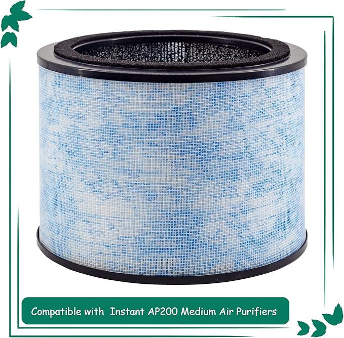AP200 Filter Replacement, Compatible with Instant® AP200 Air Purifier, H13 Grade True HEPA and Activated Carbon Filters, Compare to F200 Filter,2 Pack