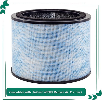 AP200 Filter Replacement, Compatible with Instant® AP200 Air Purifier, H13 Grade True HEPA and Activated Carbon Filters, Compare to F200 Filter,2 Pack