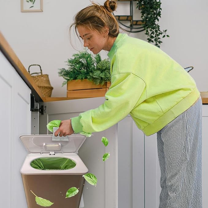 Compost Bin Deodorizers Carbon Filters Compatible with Compost Genie Kitchen Compost Bin, Replacement Coconut Shell Activated Carbon Purifying Deodorizer, 12 Pack