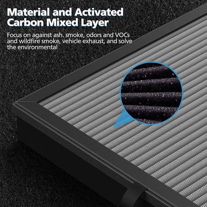 iSingo 2 Pack MK-04 Smoke Removal Replacement for MK-04 Air Purifier, 4-in-1 HEPA Filter with Activated Carbon Mix, Cleans Ash for Smoke, Odors, and VOCs,(Enhanced Smoke Rem-oval Version)