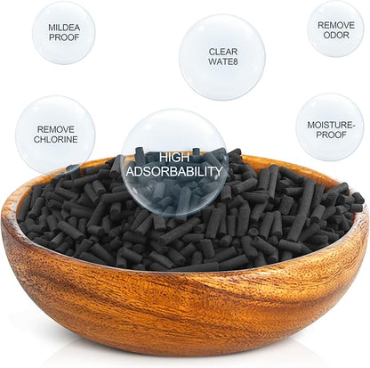 6.6 Lbs Bulk Activated Charcoal Filter Media Pellets for Aquarium Fish Tanks,Fish Pond,Air Filter & AC