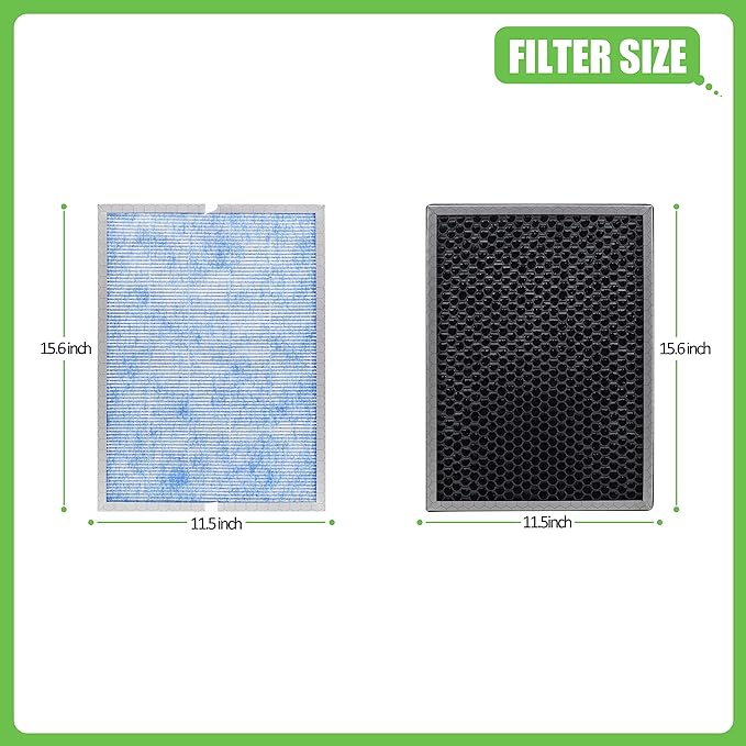 Hichoryer【Upgraded】MSA3 Replacement Filter,Compatible with MSA3 & MSA3S Air Purifier, 3-in-1 H13 True HEPA Filter with Odaller Pure Technology, 2 Pack