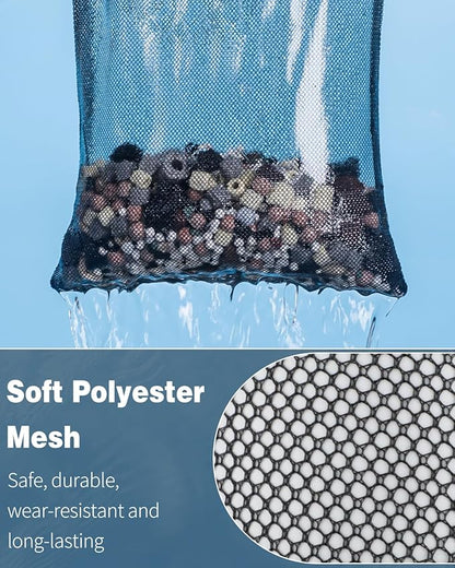 Pawfly 8 Pack Aquarium Filter Media Bags, Fine Mesh Filter Bag with Plastic Zipper Aquarium Media Bag for Activated Carbon, Bio Filter Balls and Filter Stones (15" x 10")
