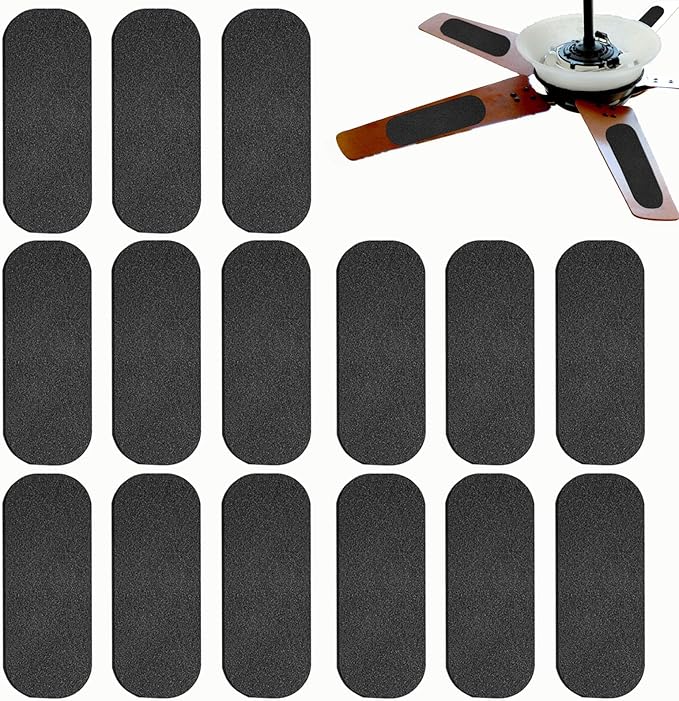 15 Pcs Ceiling Fan Filters for Blades, Easy-Stick Activated Coconut Shell Carbon Air Filte,Universal Ceiling Fan Air Purifiers for Common Household Contaminants