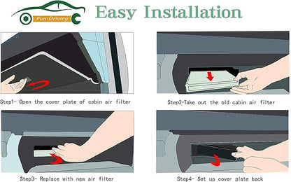 FUN-DRIVING 3 Pack FD182 Cabin air filter for Civic,CR-V,CR-Z,Fit,HR-V,Insight,Replace CF11182,CP182,80292-TF0-G01
