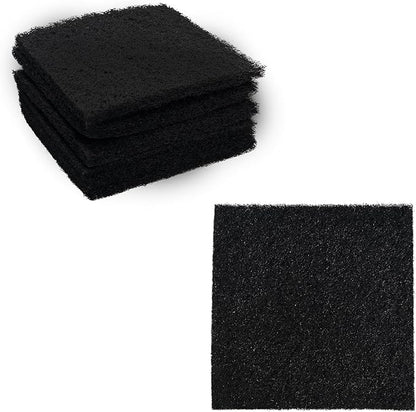 6PCS 5” Square Compost Bin Charcoal Filters, 0.4” Thick Activated Carbon Filters for Kitchen Countertop Compost Pail, Home Bucket Filter Replacements
