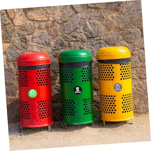 9pcs Trash Can Classification Stickers Self-Adhesive Recycling Decals for Easy Waste Sorting Options for Home and Kitchen Use