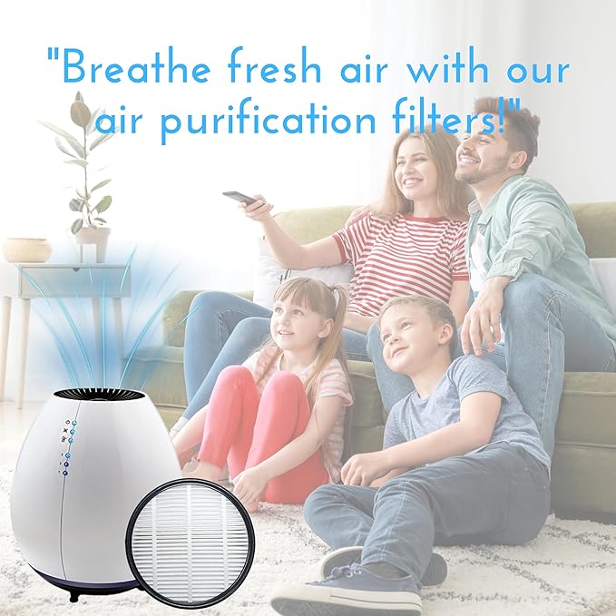 Nispira Filter Replacement for Holmes Egg Air Purifier 360° HAP600B-TU True HEPA Air Intake Removes Dust, Contaminants, 2 Packs