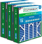 Filterbuy 20x20x5 Air Filter MERV 13 Optimal Smoke & Allergy Defense (3-Pack), Electrostatic Pleated HVAC AC Furnace Filters for Trion Air Bear 255649-103 & More (Actual Size: 19.63 x 20.63 x 4.88)