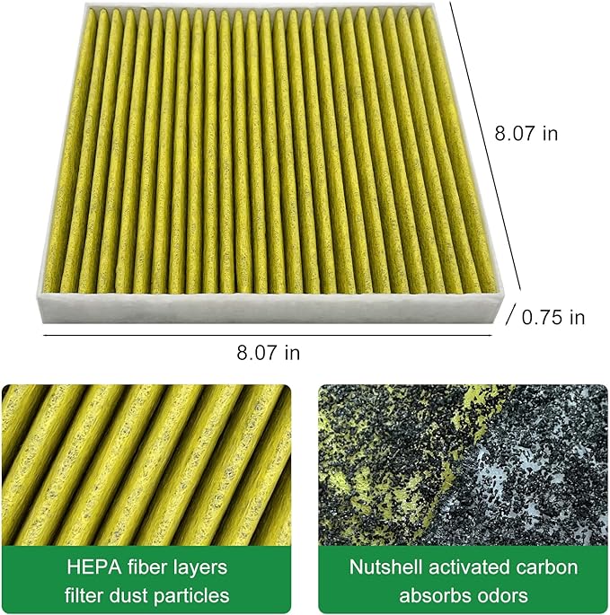 2PCS Cabin Engine Air Filter JMY09 JMP100 Kit Fits for Tacoma 3.5L 2016 2017 2018 2019 2020 2021 2022 2023, Replacement for 178010P100, CA11895, 87139YZZ09, CF10374