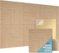 Art3d 6-Pack Self-Adhesive Acoustic Wall Panels for Home Décor, 24 x 24 Inch Soundproofing Panels for Office Studio Bedroom - High Noise Absorption Polyester Fiber, Wood Grain Airbrush