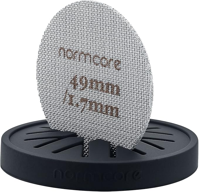 Normcore Puck Screen Stand - Silicone Puck Screen Holder - Compatible with 58.5mm 53.3mm 51mm Reusable Coffee Filters and Espresso Machine Portafilter Basket - Black