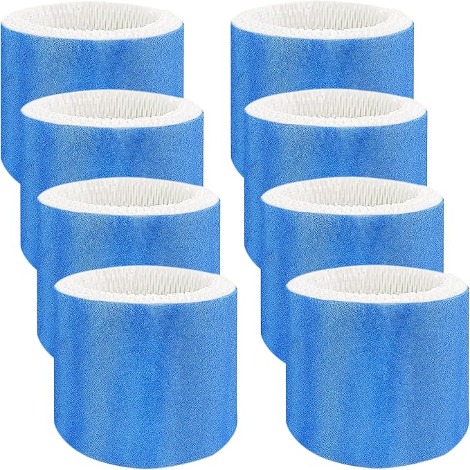 HC888 Humidifier Wicking Filter C Replacement for Honeywell HCM-890 HEV-320, Walgreens HC-888 HC-888N HCM-890 HEV-320 Series & Duracraft D88 DCM-200 DH-890 Cool Mist,8Pack Blue