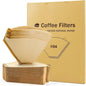 200 Count #4 Cone Coffee Filters 8-12 Cup, Unbleached Natural Paper, Disposable coffee filters 4 cone paper, Filters Paper Compatible with Ninja Coffee Filters, Pour Over and Drip Coffee Maker
