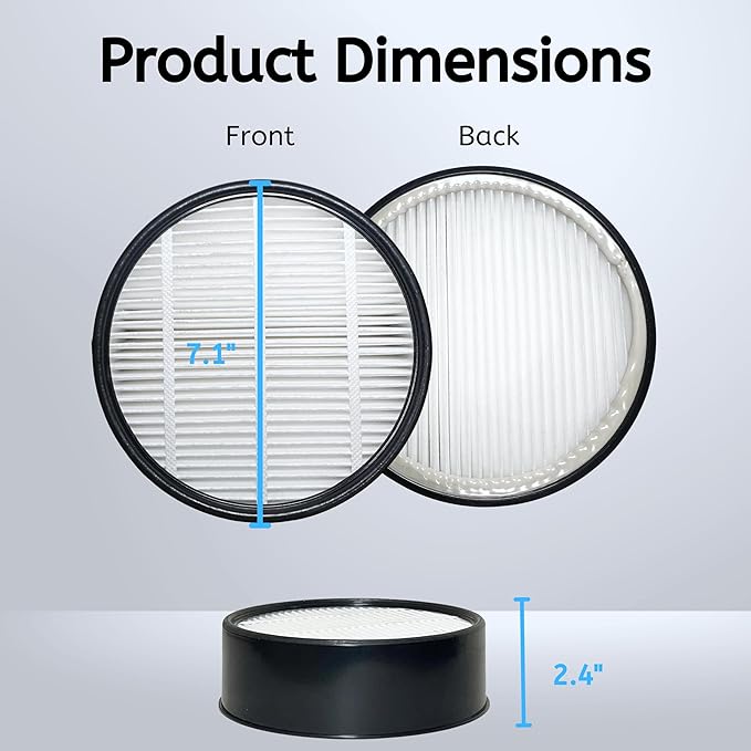 Nispira Filter Replacement for Holmes Egg Air Purifier 360° HAP600B-TU True HEPA Air Intake Removes Dust, Contaminants, 2 Packs