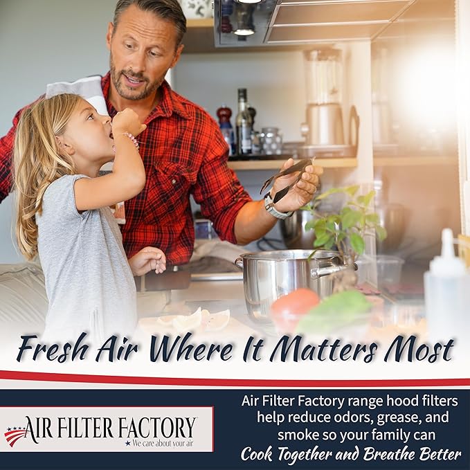 Air Filter Factory Range Hood Filter Replacement For 41F, 97007696, 97005687 Fits Broan Nutone Ductless Exhaust Fan Filter - 8.75 X 10.5 X .44 Inches Grease Mesh Carbon Kitchen Screen