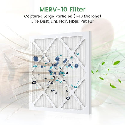 Waykar MERV-10 Filter Replacement – Captures Dust, Pollen – Compatible with Waykar 550 CFM Air Scrubber (5-Pack)