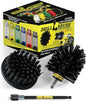 BBQ Grill and Smoker Cleaning Supplies - Nylon Grill Brush for Drill Set with Extension - Household Cleaning Electric Spin Scrubber - Industrial Cleaning Tools - Alternative to Wire Brush for Drill