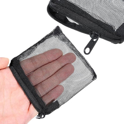 10 Pcs Aquarium Filter Media Bags, 3.9 x 3.9 Inch Fish Tank Fine Mesh Bag with Zipper Fine Mesh Bag Aquarium Reusable Meshes Bags for Activated Carbon Filters Balls Filters Stones