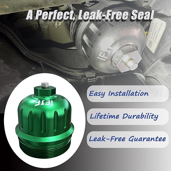 iFJF 134001 Fuel Filter Housing Cap Replacement for 2017-2020 GM Duramax 6.6L L5P Chevy Silverado/GMC Sierra 2500HD 3500HD (Green)