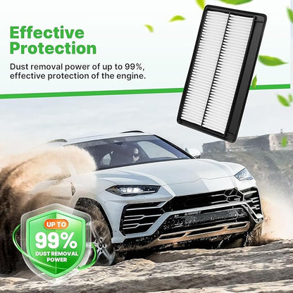 Engine+Cabin Air Filters Fit for 2022-2025 2026 Acura MDX 3.5L, 2023-2025 2026 Honda Pilot 3.5L Engine Air Filter Replacement Automotive Accessories CF11182 17220-61A-A00