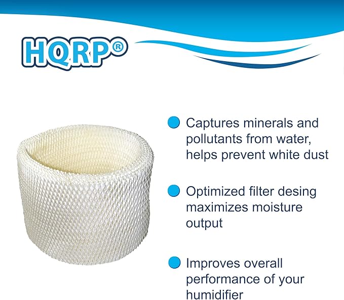 HQRP Wick Filter compatible with Walgreens 890-WGN 890WGN LEV320 HF212-UL Cool Mist Humidifiers, W889-WGN Replacement