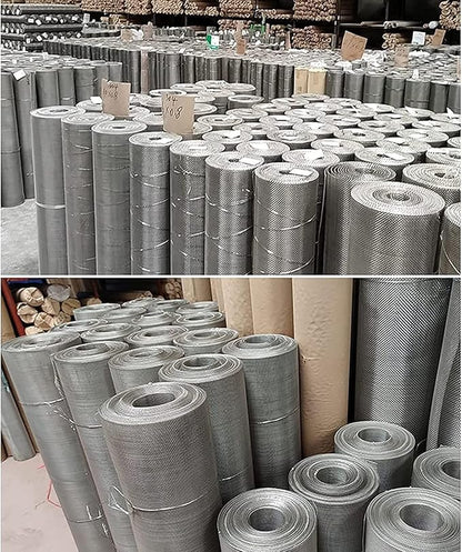 Stainless Steel Woven Wire Mesh Stainless Steel Woven Wire Mesh 14 Rodent Control Cage Net Garden Insect Screen Corrosion, Resistant Filter