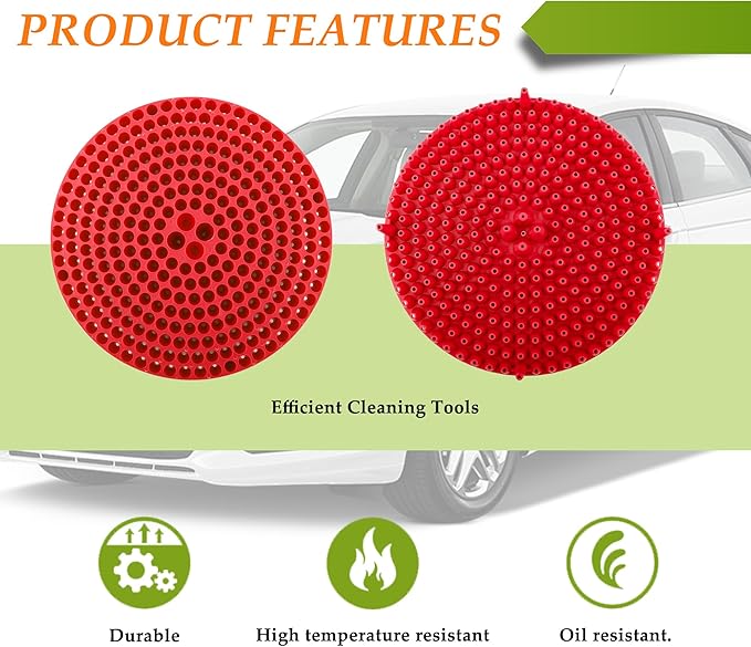Car Wash Bucket,10.28 Inch Diameter Car Wash Filter for Collecting Sediment & Grit,Universal Essentials Car Cleaning Accessories for Most Cars Trucks SUVs (Red)